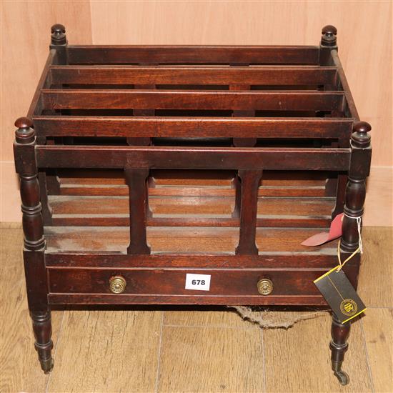 A Regency mahogany canterbury, W.56cms